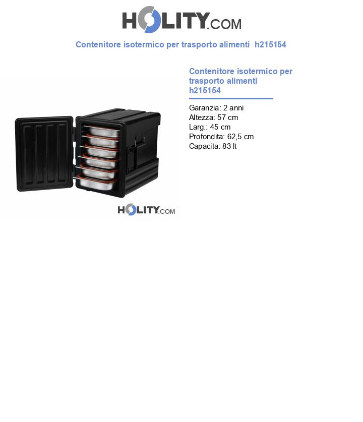 Contenitore isotermico per trasporto alimenti h215154