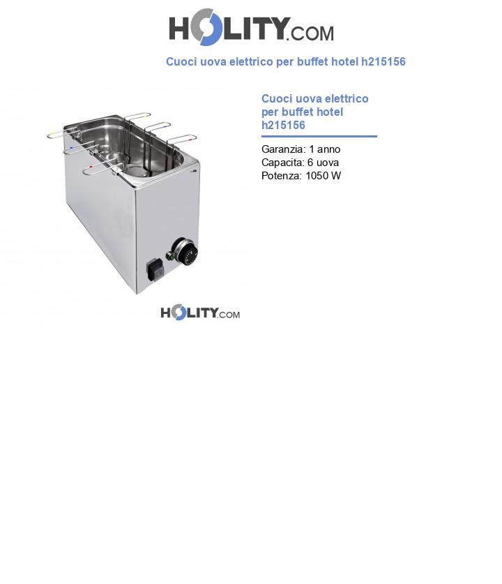 Cuoci uova elettrico per buffet hotel h215156