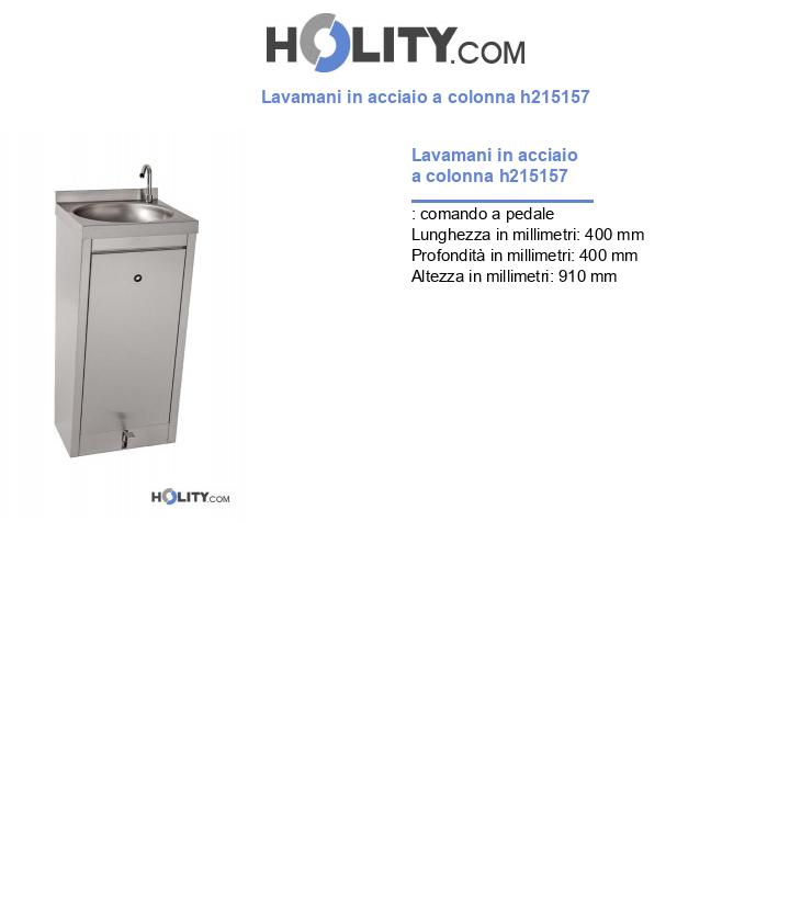 Lavamani in acciaio a colonna h215157