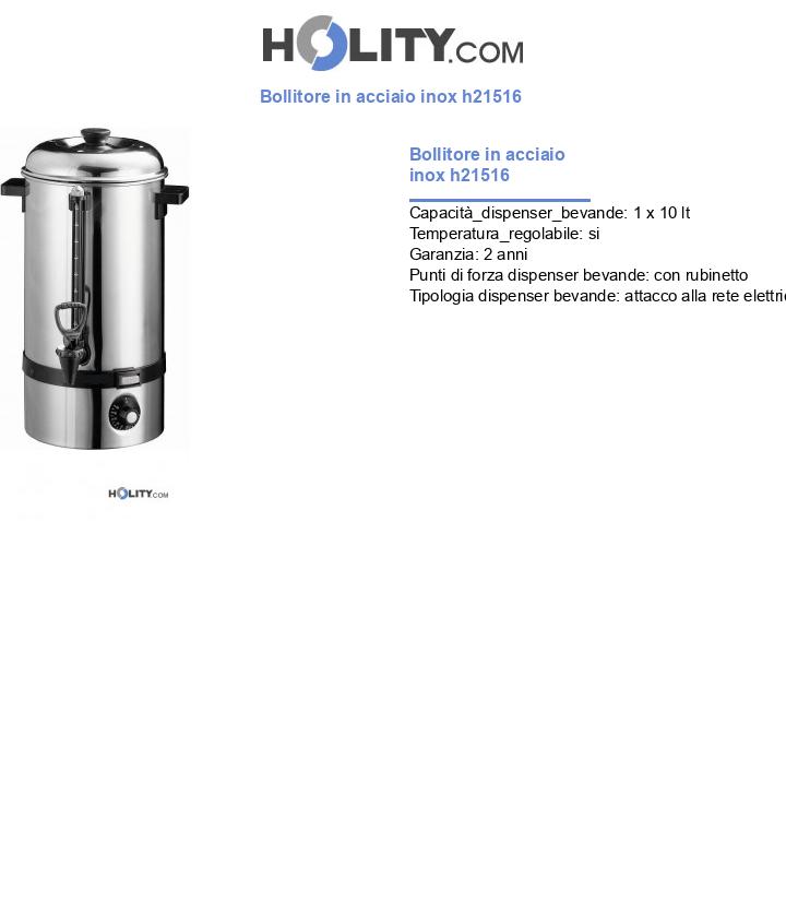 Bollitore in acciaio inox h21516
