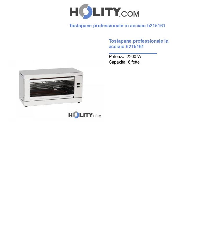 Tostapane professionale in acciaio h215161