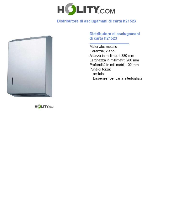 Distributore di asciugamani di carta h21523