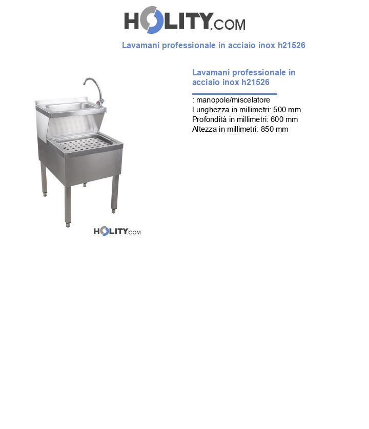 Lavamani professionale in acciaio inox h21526