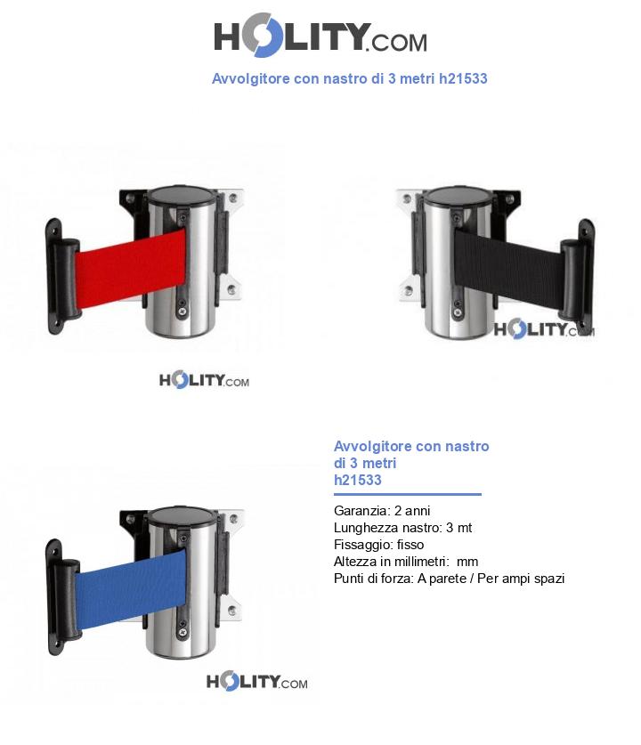 Avvolgitore con nastro di 3 metri h21533