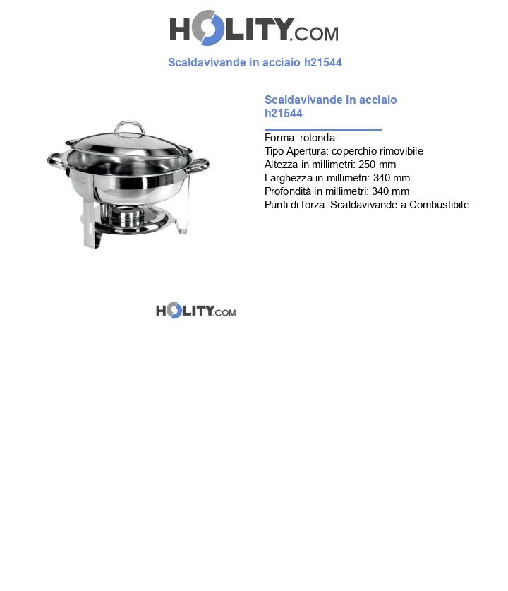 Scaldavivande in acciaio h21544
