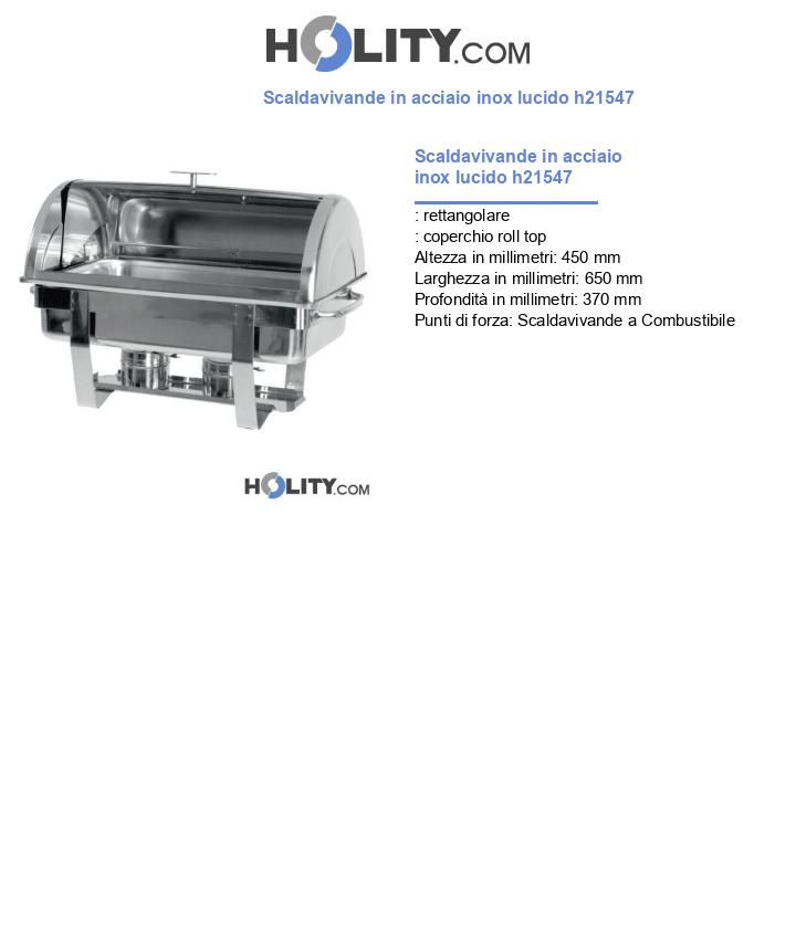 Scaldavivande in acciaio inox lucido h21547