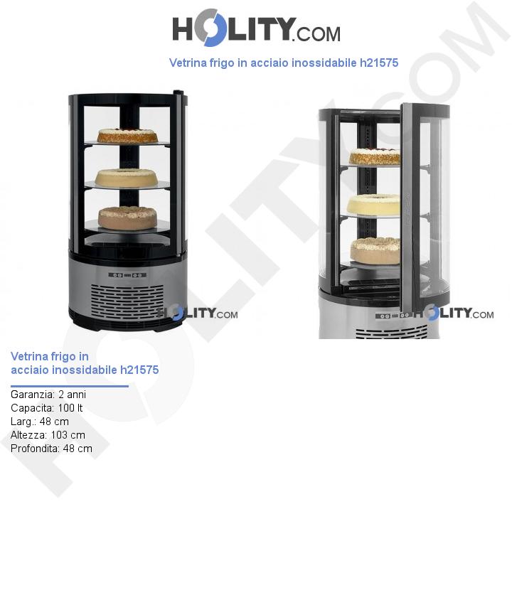 Vetrina frigo in acciaio inossidabile h21575