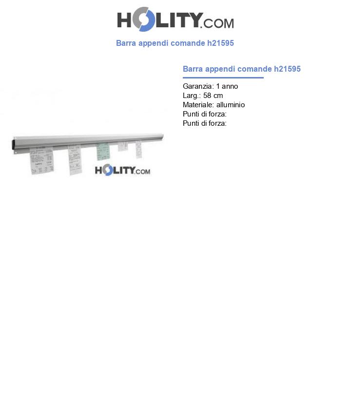Barra appendi comande h21595