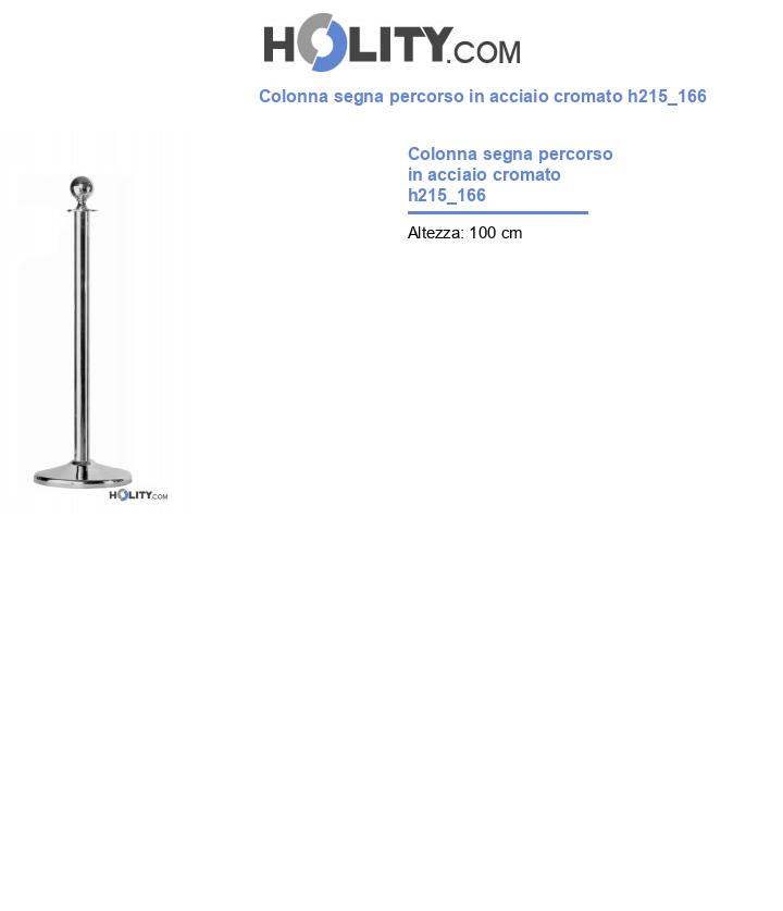 Colonna segna percorso in acciaio cromato h215_166