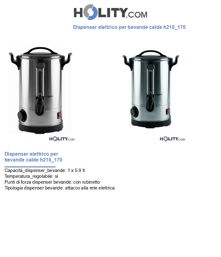Dispenser elettrico per bevande calde h215_170