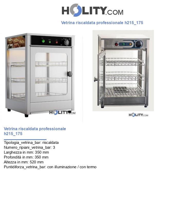 Vetrina riscaldata professionale h215_175