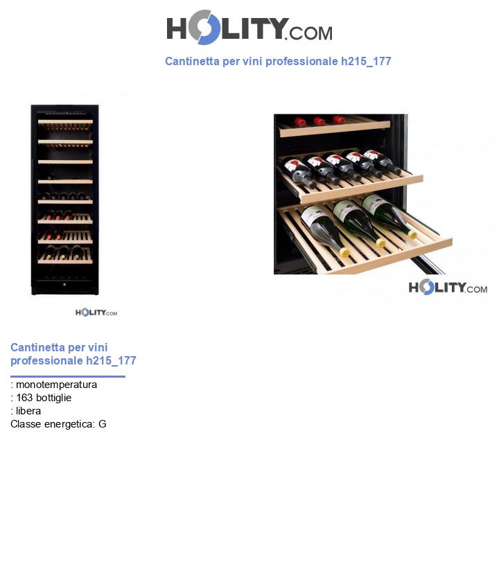 Cantinetta per vini professionale h215_177