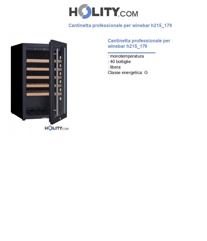 Cantinetta professionale per winebar h215_179