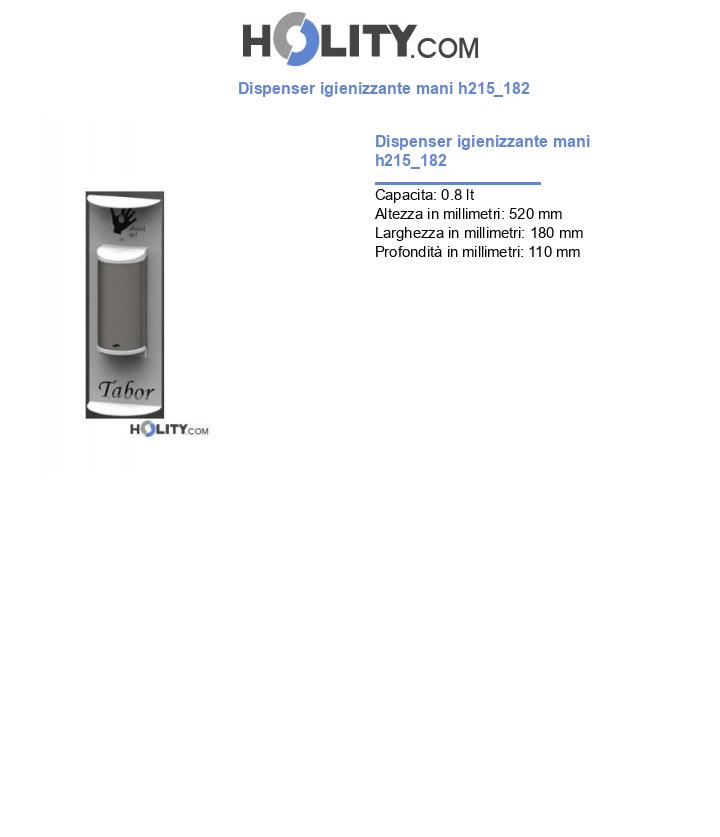Dispenser igienizzante mani h215_182
