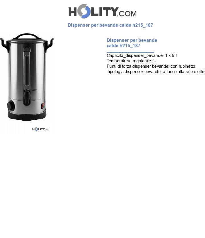 Dispenser per bevande calde h215_187