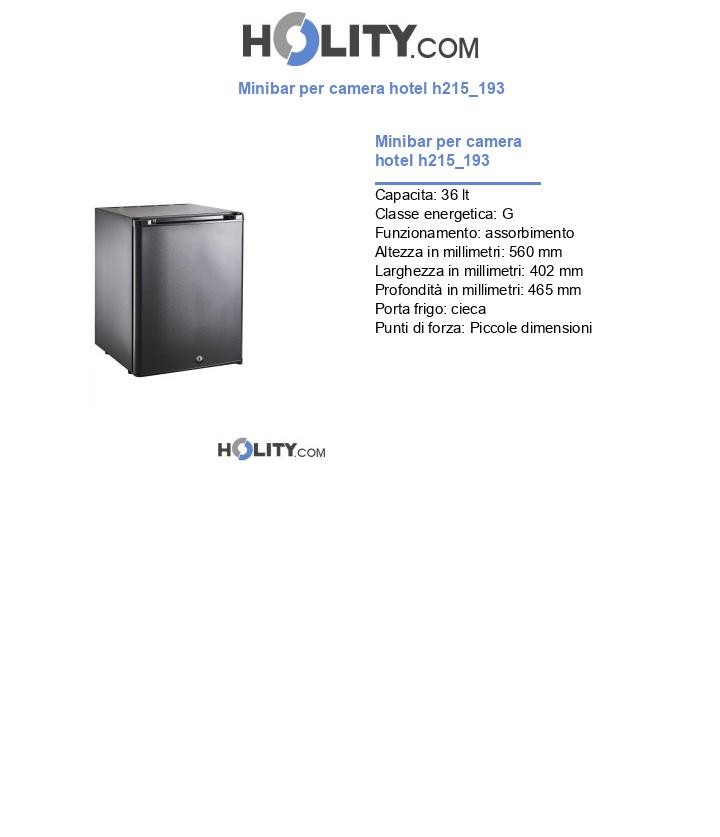 Minibar per camera hotel h215_193