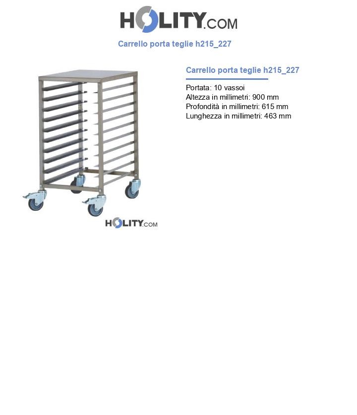 Carrello porta teglie h215_227