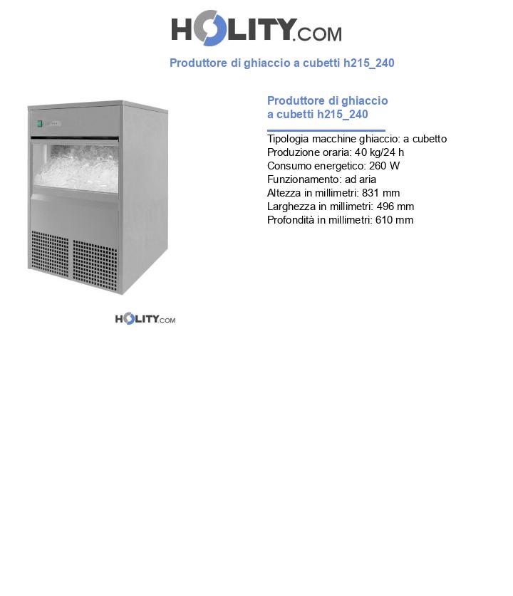 Produttore di ghiaccio a cubetti h215_240