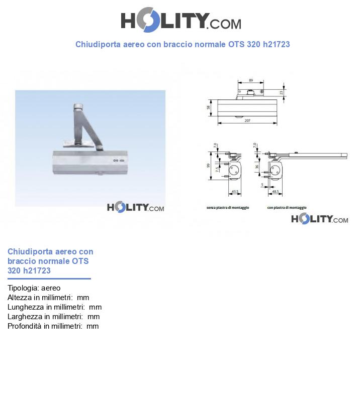 Chiudiporta aereo con braccio normale OTS 320 h21723