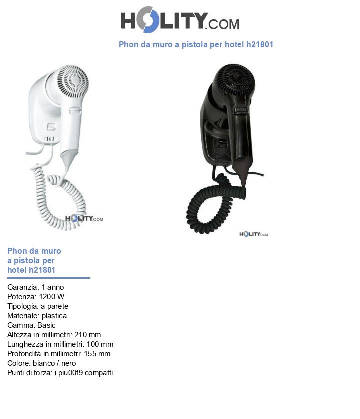 Phon da muro a pistola per hotel h21801