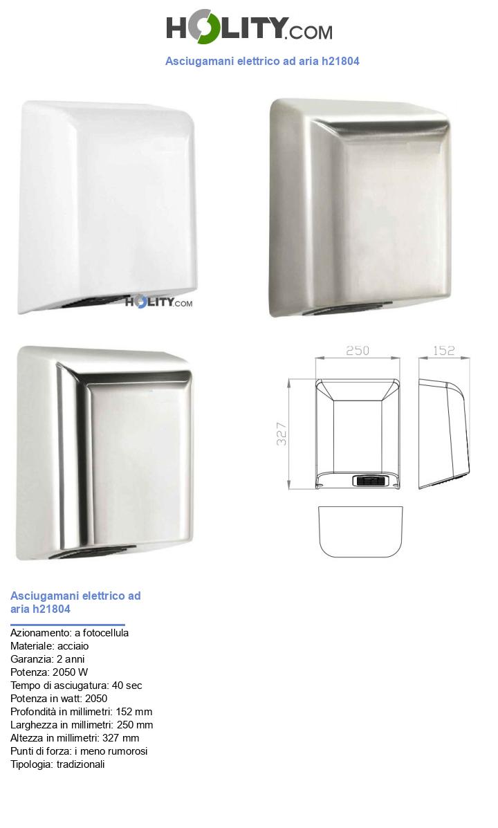 Asciugamani elettrico ad aria h21804