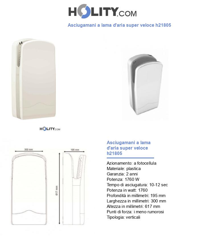 Asciugamani a lama d'aria super veloce h21805