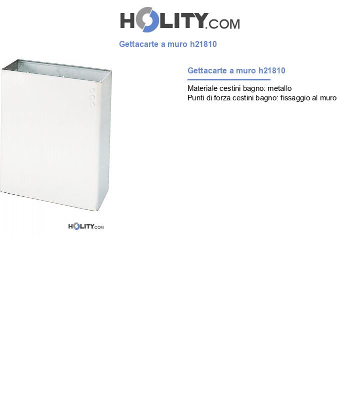Gettacarte a muro h21810