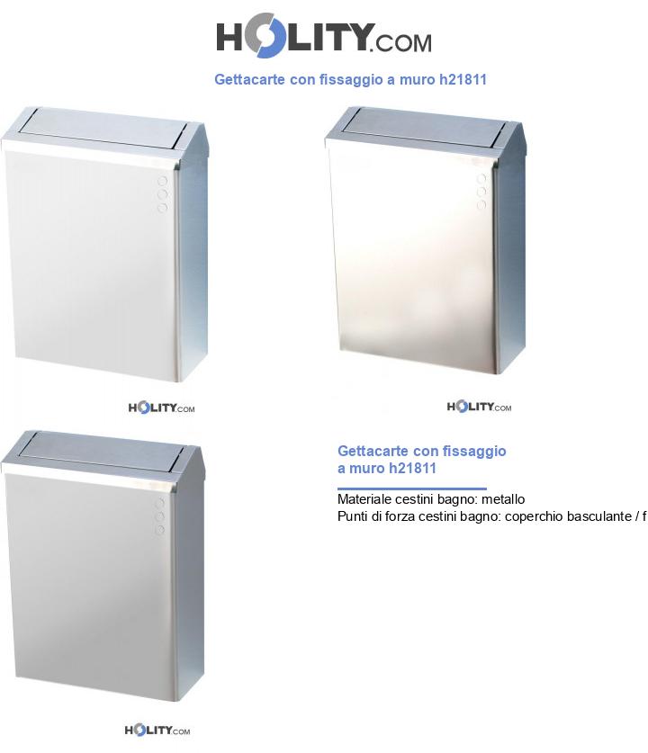 Gettacarte con fissaggio a muro h21811