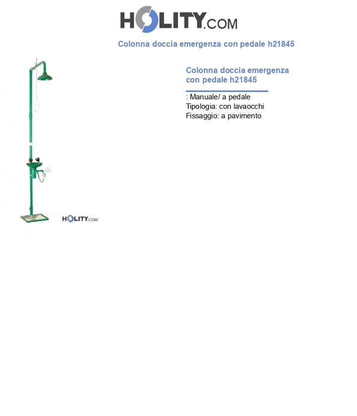 Colonna doccia emergenza con pedale h21845