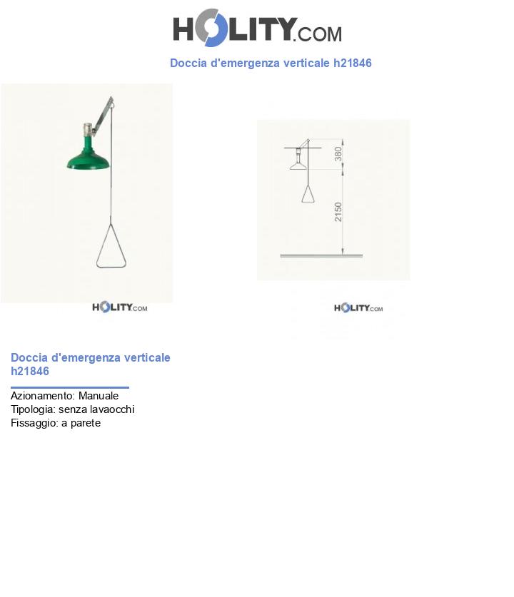 Doccia d'emergenza verticale h21846