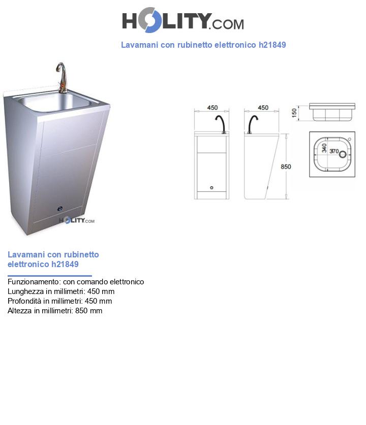 Lavamani con rubinetto elettronico h21849