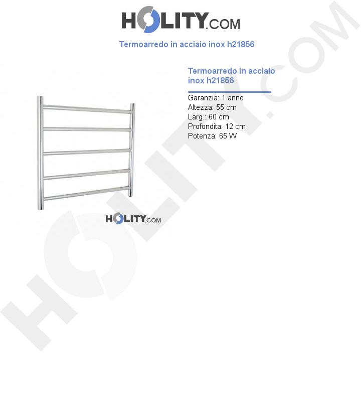 Termoarredo in acciaio inox h21856