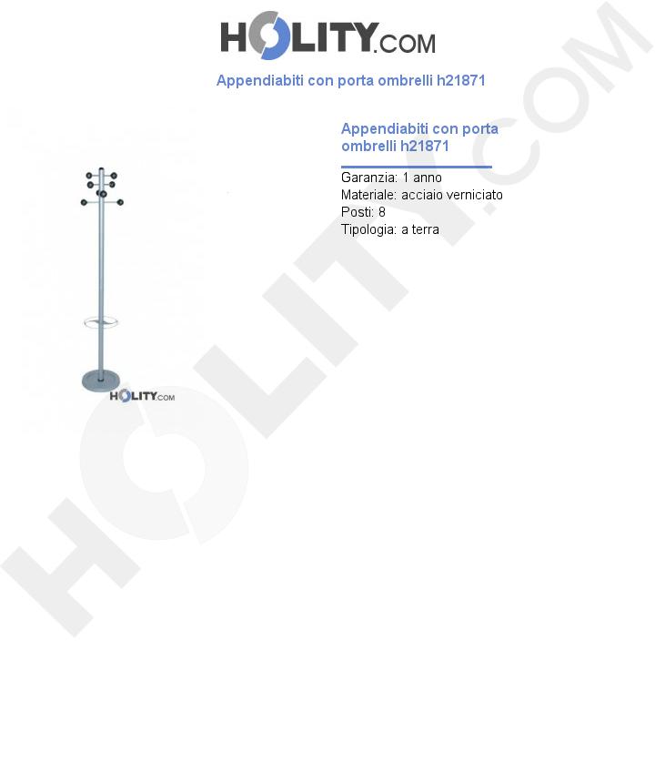 Appendiabiti con porta ombrelli h21871