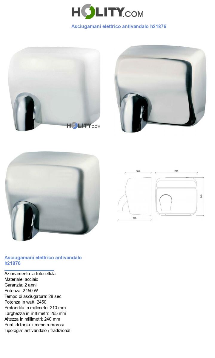 Asciugamani elettrico antivandalo h21876