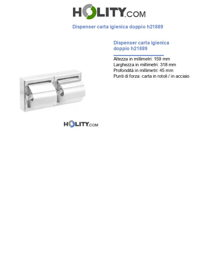 Dispenser carta igienica doppio h21889
