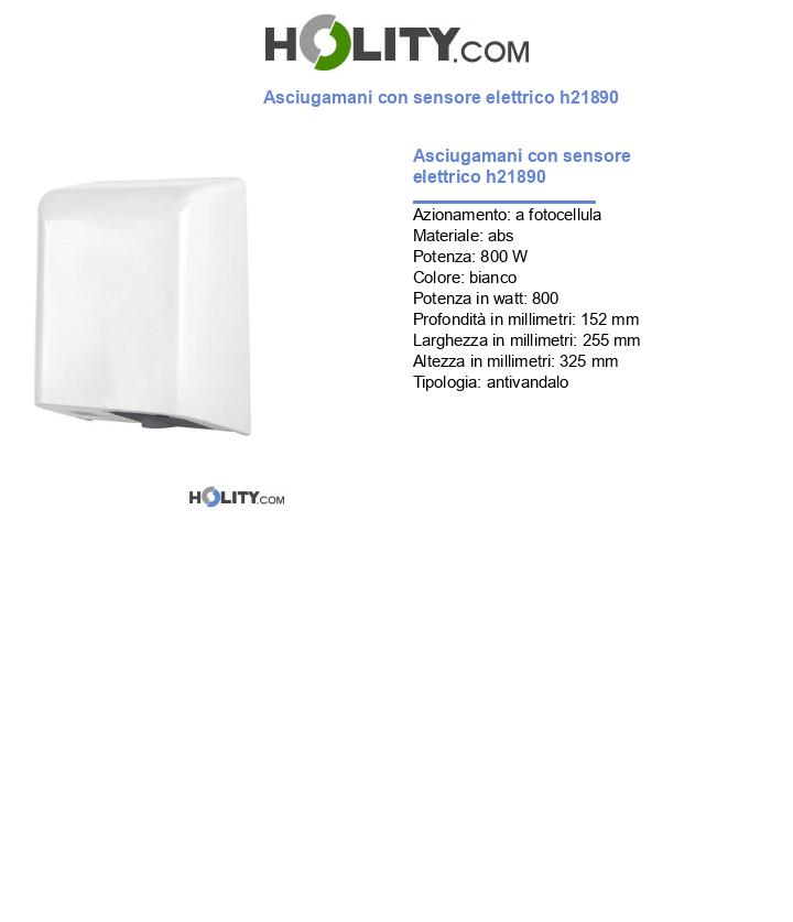 Asciugamani con sensore elettrico h21890