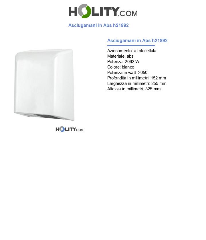 Asciugamani in Abs h21892
