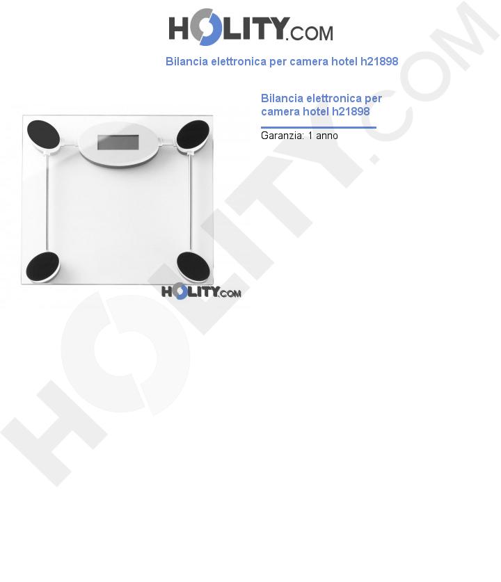 Bilancia elettronica per camera hotel h21898