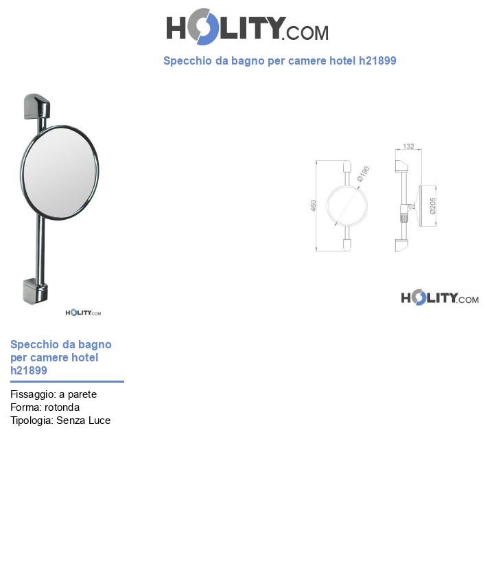 Specchio da bagno per camere hotel h21899