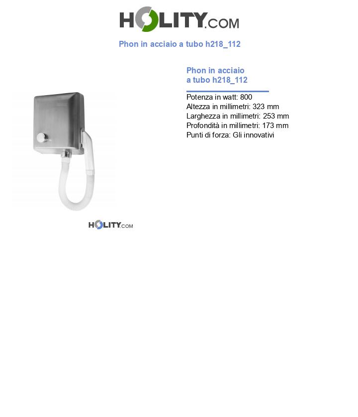 Phon in acciaio a tubo h218_112