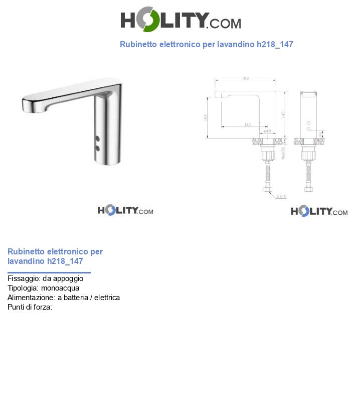 Rubinetto elettronico per lavandino h218_147