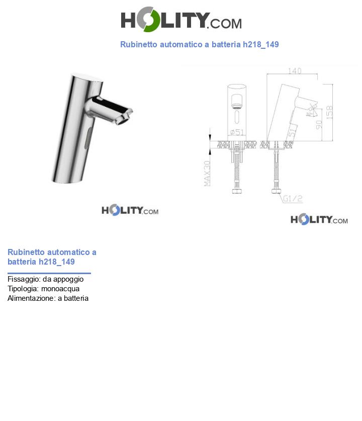 Rubinetto automatico a batteria h218_149
