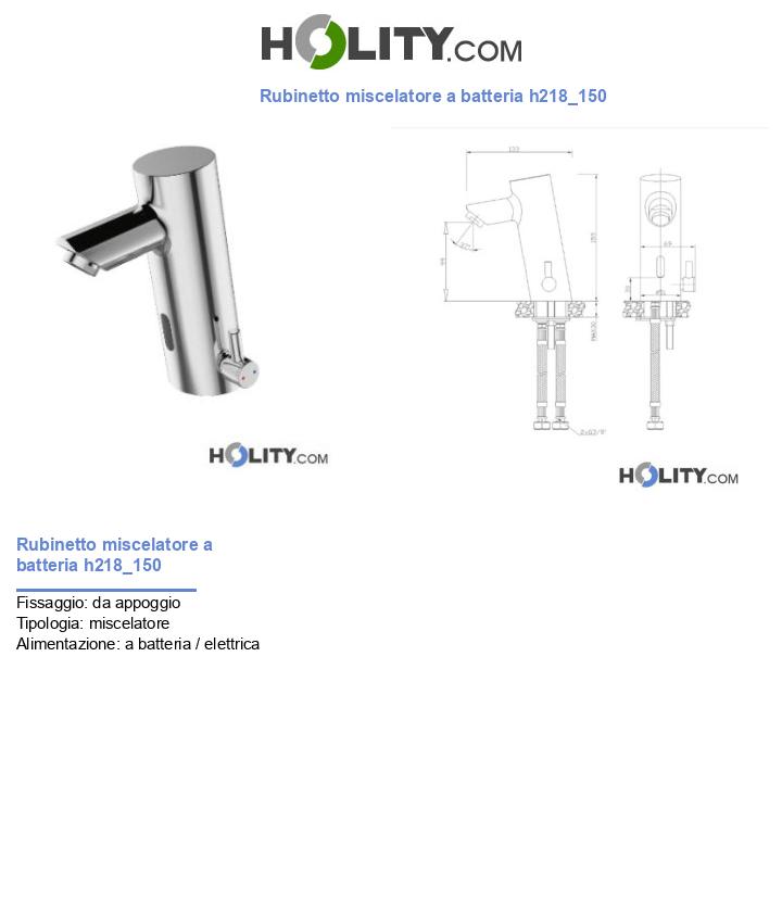 Rubinetto miscelatore a batteria h218_150