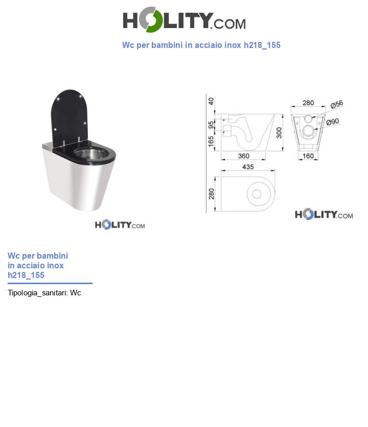 Wc per bambini in acciaio inox h218_155