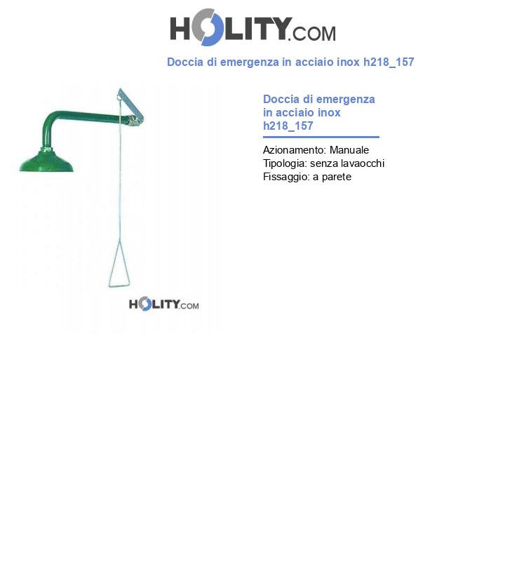 Doccia di emergenza in acciaio inox h218_157