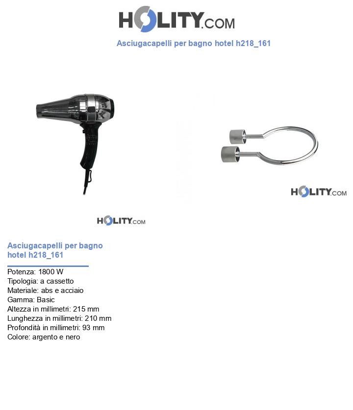 Asciugacapelli per bagno hotel h218_161