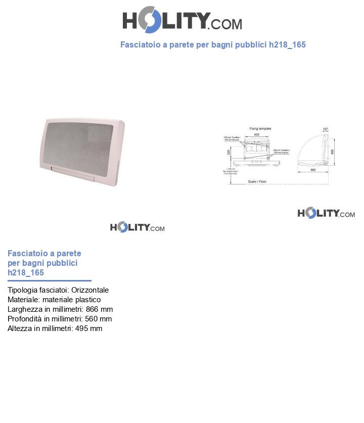 Fasciatoio a parete per bagni pubblici h218_165