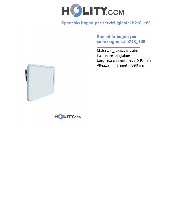 Specchio bagno per servizi igienici h218_168