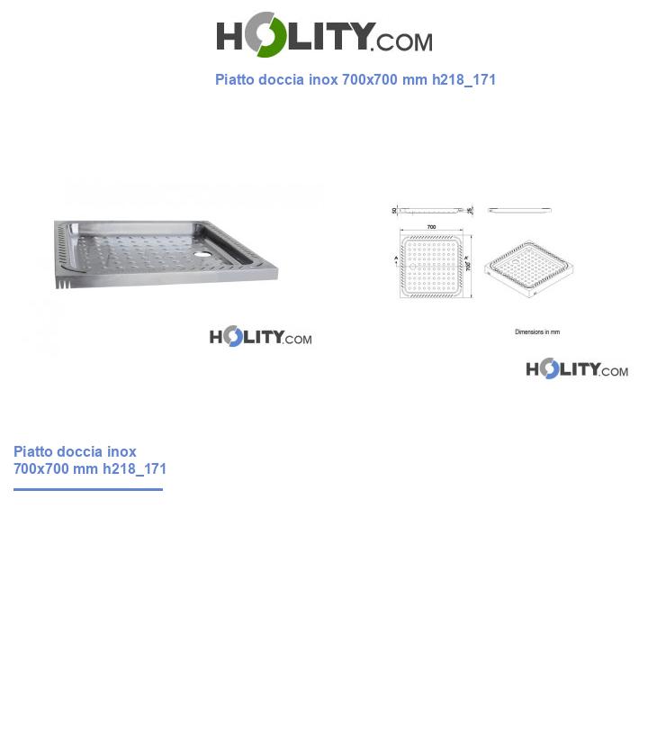 Piatto doccia inox 700x700 mm h218_171