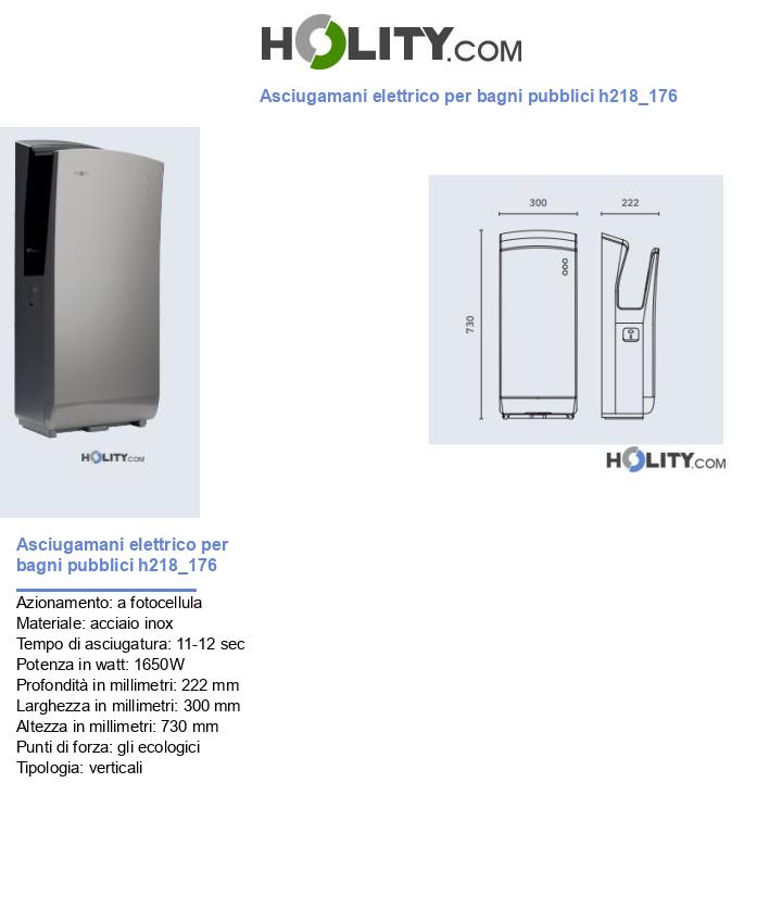 Asciugamani elettrico per bagni pubblici h218_176